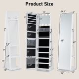 360° Swivel Jewelry Cabinet with Full Length Mirror