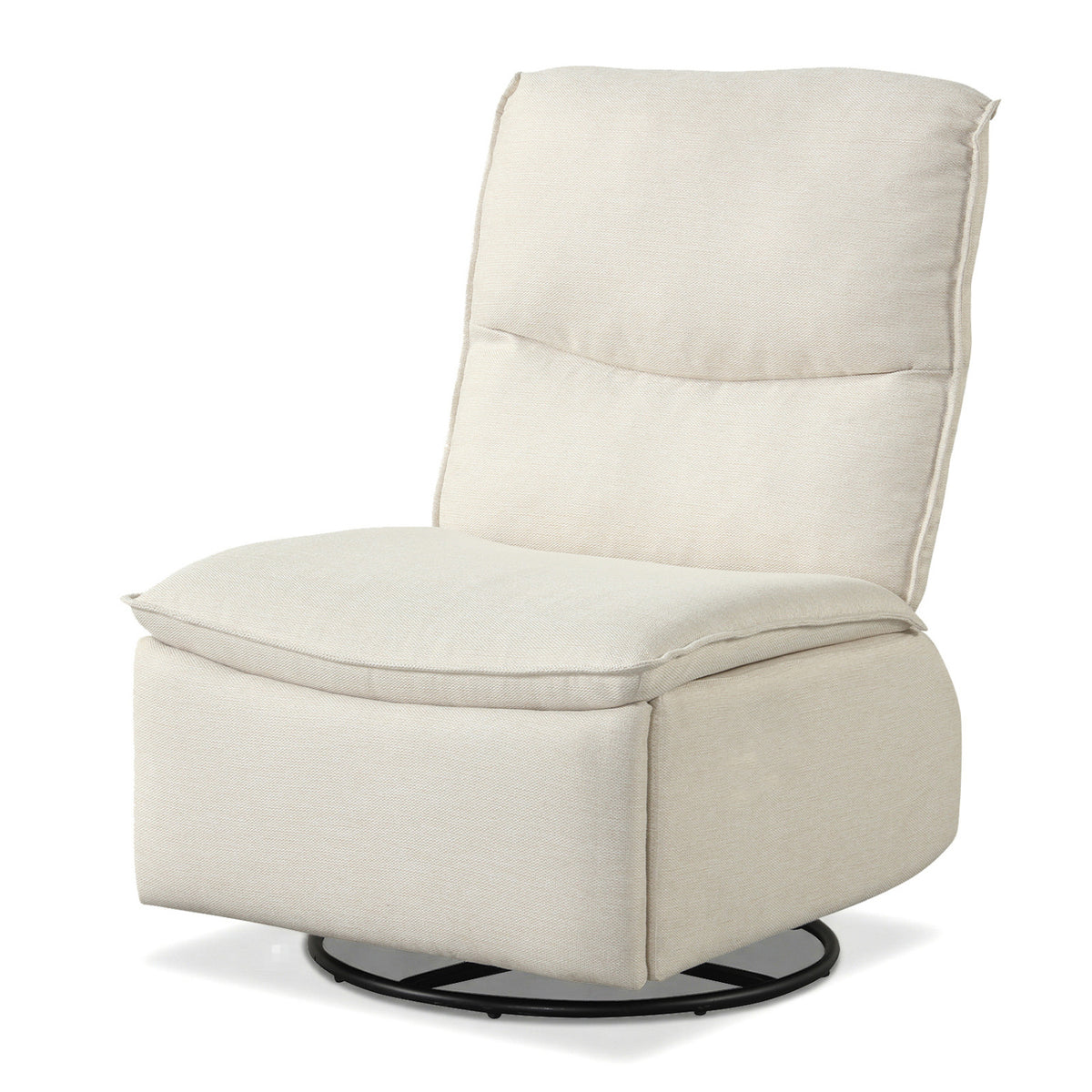 360Â° Swivel Rocking Chair with Cushioned Back for Living Room