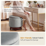 360Â° Swivel Velvet Foot Rest with Hidden Storage for Living Room