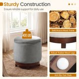360Â° Swivel Velvet Foot Rest with Hidden Storage for Living Room