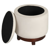 360Â° Swivel Velvet Foot Rest with Hidden Storage for Living Room