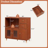 Sideboard Buffet Cabinet with Open Compartment