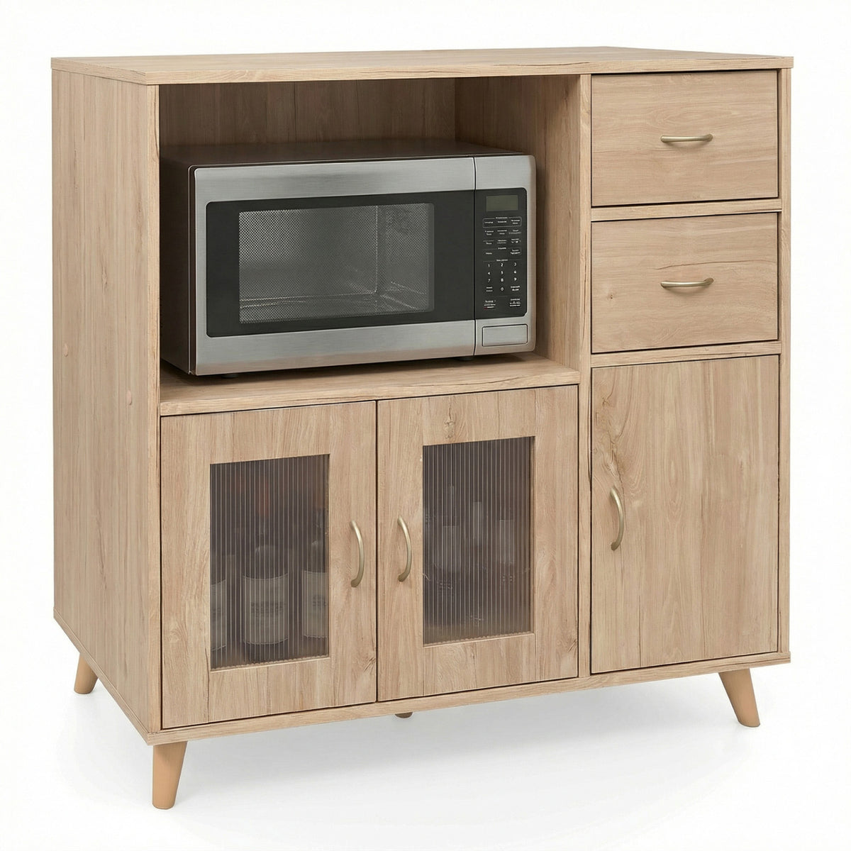 Sideboard Buffet Cabinet with Open Compartment