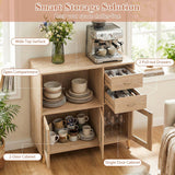 Sideboard Buffet Cabinet with Open Compartment