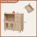 Sideboard Buffet Cabinet with Open Compartment