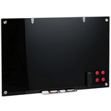 36 x 24 Inches Glass Whiteboard with Eraser and Removable Tray