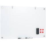36 x 24 Inches Glass Whiteboard with Eraser and Removable Tray