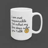 Funny Emoji Mug, Perfect Gift for Friends, Coffee Lovers, Humor Mug, 11oz/15oz Ceramic Cup