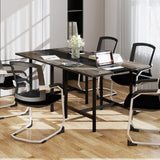 Square Conference Table Meeting Room Table with Thickened Tabletop
