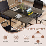Square Conference Table Meeting Room Table with Thickened Tabletop