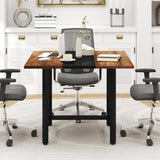 Square Conference Table Meeting Room Table with Thickened Tabletop