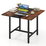 Square Conference Table Meeting Room Table with Thickened Tabletop