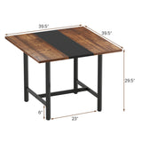 Square Conference Table Meeting Room Table with Thickened Tabletop