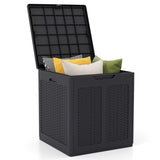 Deck Box with Lockable Lid Package Delivery Box for Patio Furniture Cushions