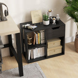 3-Tier Side Table with Storage Shelf and Drawer Space
