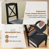 3-Piece Dining Table Set Wooden Square Kitchen Table for 2 People