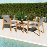 3 Pieces Patio Furniture Set  with Chair