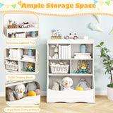3-Tier Children's Multi-Functional Bookcase Toy Storage Bin Floor Cabinet