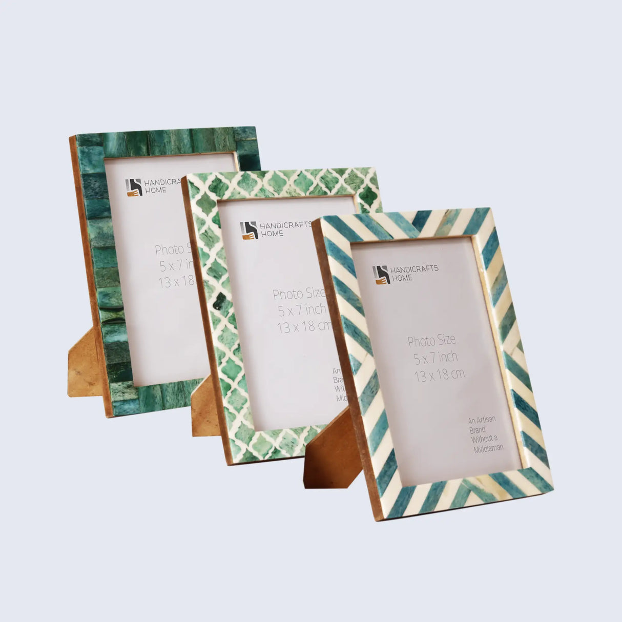 5x7 Picture Frames Combo Pack of 3- Greenery Collection