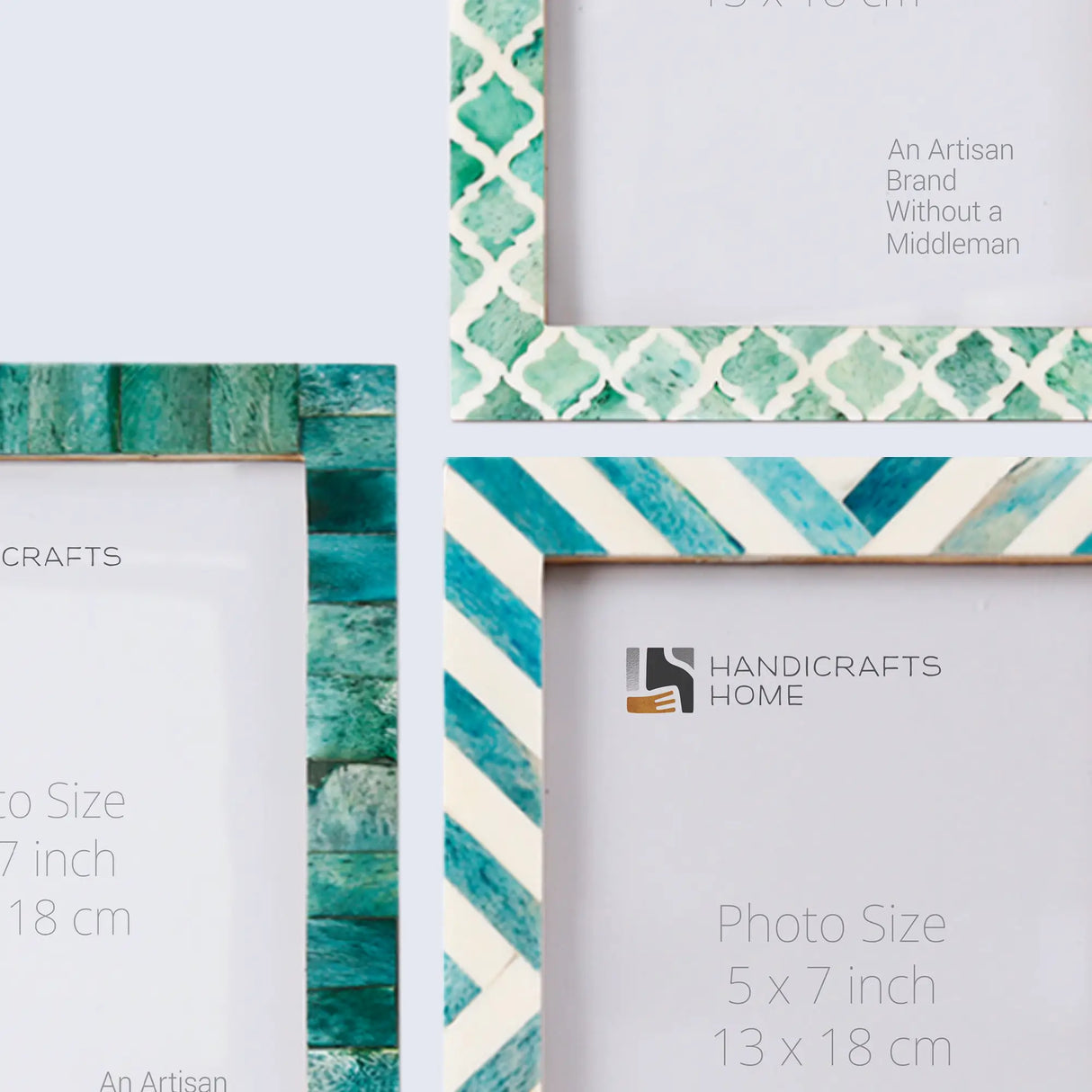 5x7 Picture Frames Combo Pack of 3- Greenery Collection