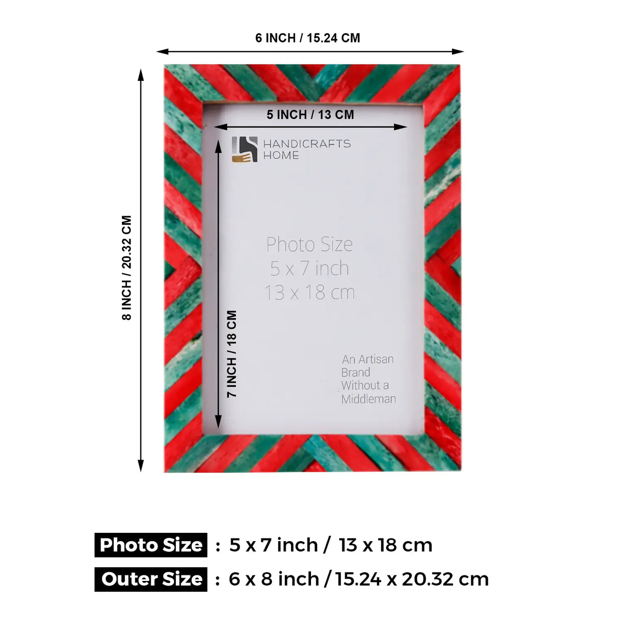 5x7 Picture Frames Combo Pack of 3- Jingle Bell Inspired Collection