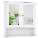 Bathroom Wall Cabinet with Double Mirror Doors