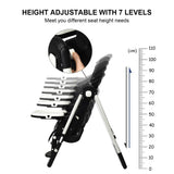 Foldable High chair with Multiple Adjustable Backrest