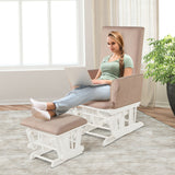 Baby Nursery Relax Rocker Rocking Chair Glider & Ottoman Set-Pink
