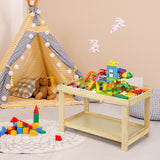 Solid Multifunctional Wood Kids Activity Play Table