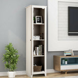 Linen Tower Bathroom Storage Cabinet Tall Slim Side Organizer with Shelf