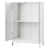 Bathroom Floor Storage Double Door Cupboard Cabinet