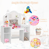 Kids Tri Folding Mirror Makeup Dressing Vanity Table Set