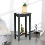 Tall Wooden Sofa End Table Side Table