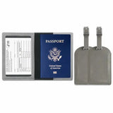 RFID Passport Holder with Travel Luggage Tag (3-Piece Set)