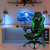 Adjustable Gaming Chair with Footrest for Home Office