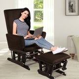 Baby Nursery Relax Rocker Rocking Chair Glider and Ottoman Cushion Set