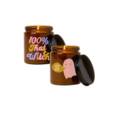 Halloween Candle Jar w/Lid