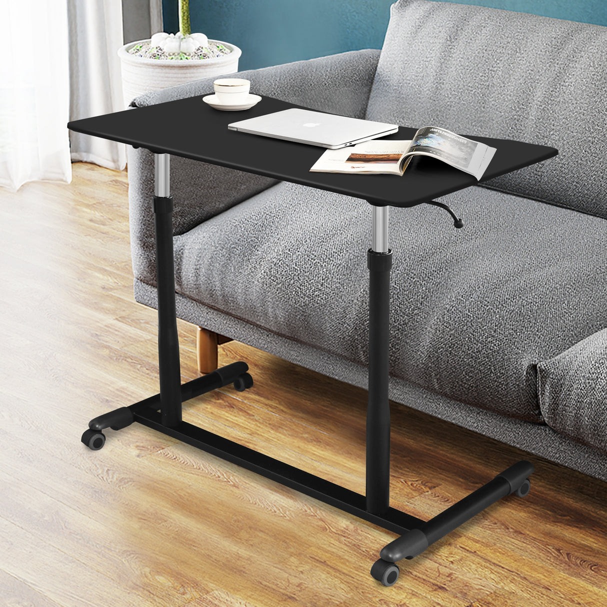 Height Adjustable Computer Desk Sit to Stand Rolling Table
