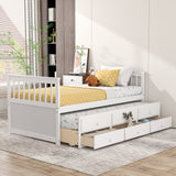 Twin Captainâs Bed with Trundle and 3 Storage Drawers
