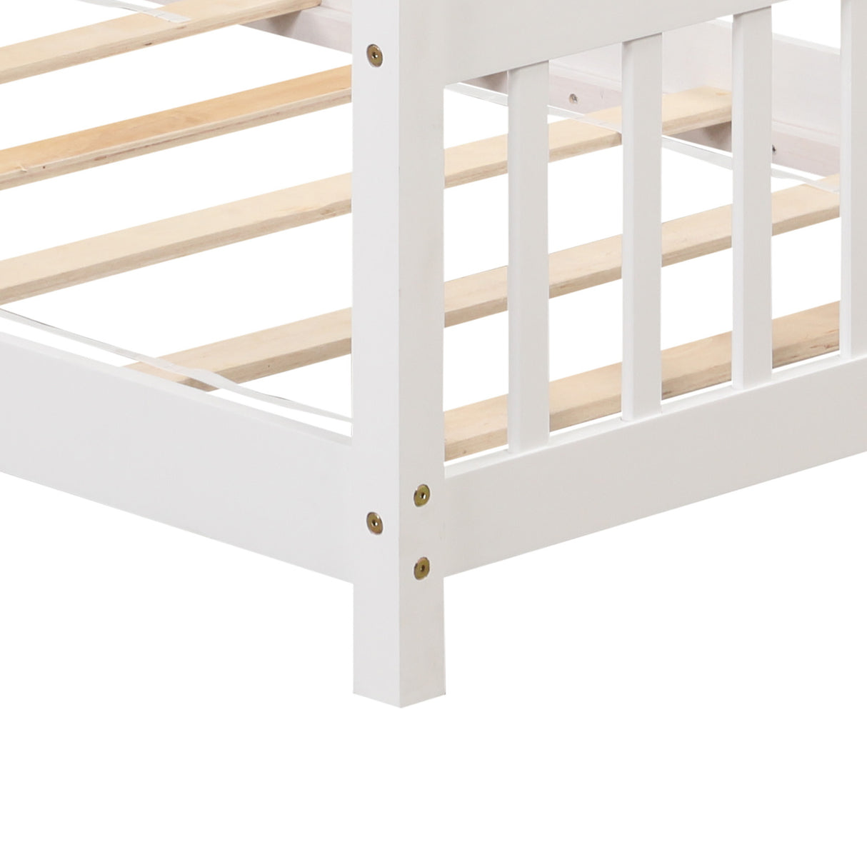 Twin Size Wooden House Bed with Roof