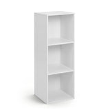 3-Cube Bookcase with 2 Anti-tipping Kits and Cubby Storage Organizer for Home Office-White