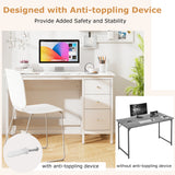 3-Drawer Home Office Study Computer Desk with Spacious Desktop