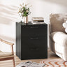 3 Drawer Nightstand with Wood Grain Finish and Storage for Living Room Bedroom Study