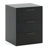 3 Drawer Nightstand with Wood Grain Finish and Storage for Living Room Bedroom Study