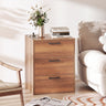 3 Drawer Nightstand with Wood Grain Finish and Storage for Living Room Bedroom Study