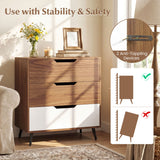3-Drawer Rustic Farmhouse Wooden Storage Dresser