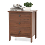 3-Drawer Wooden Nightstand Modern Bedside Table