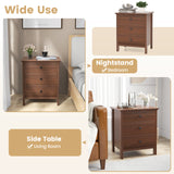 3-Drawer Wooden Nightstand Modern Bedside Table