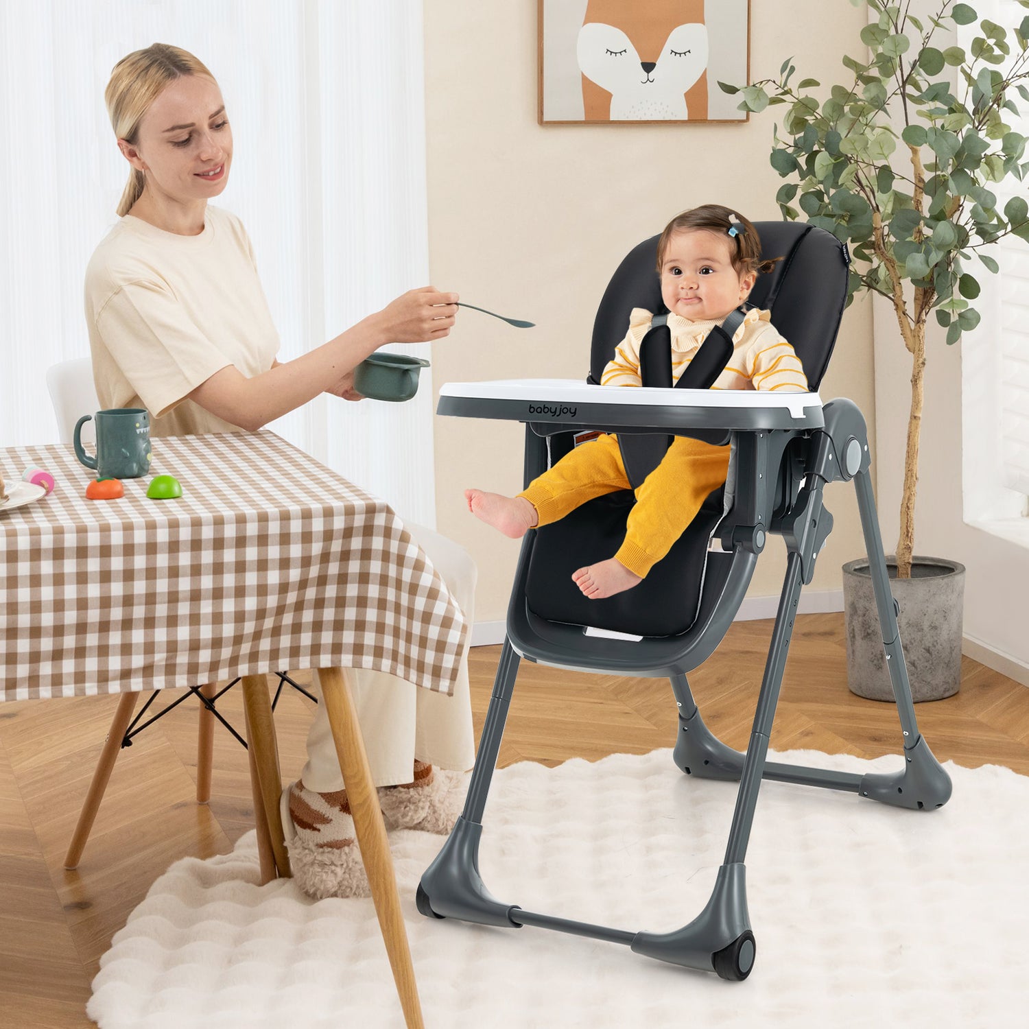 3-In-1 Convertible Baby High Chair for Toddlers