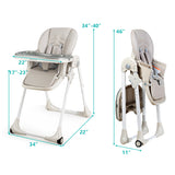 3-In-1 Convertible Baby High Chair for Toddlers